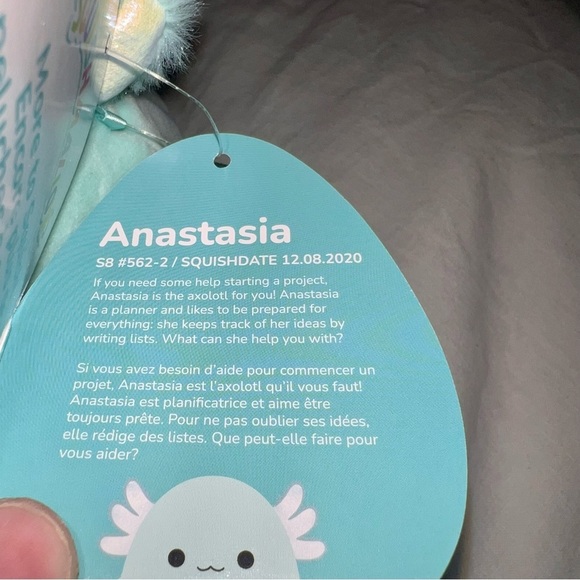 NWT 🥀 8" Anastasia the Blue Axolotl Squishmallow - Picture 4 of 4